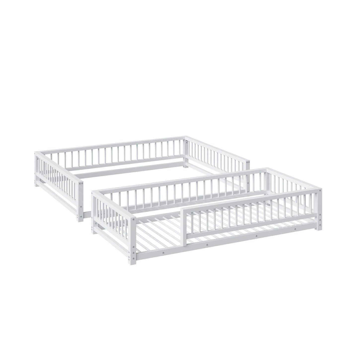 Bunk Bed With Ladder And Safety Guardrails