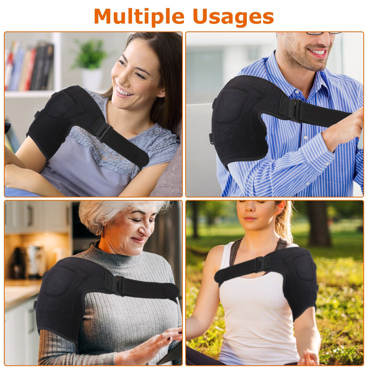 Heated Shoulder Brace Electric Heating Pad TherapyÊShoulder Heating Wrap Compression Sleeve for Shoulder Pain Muscle StiffnessÊBursitis Tendonitis