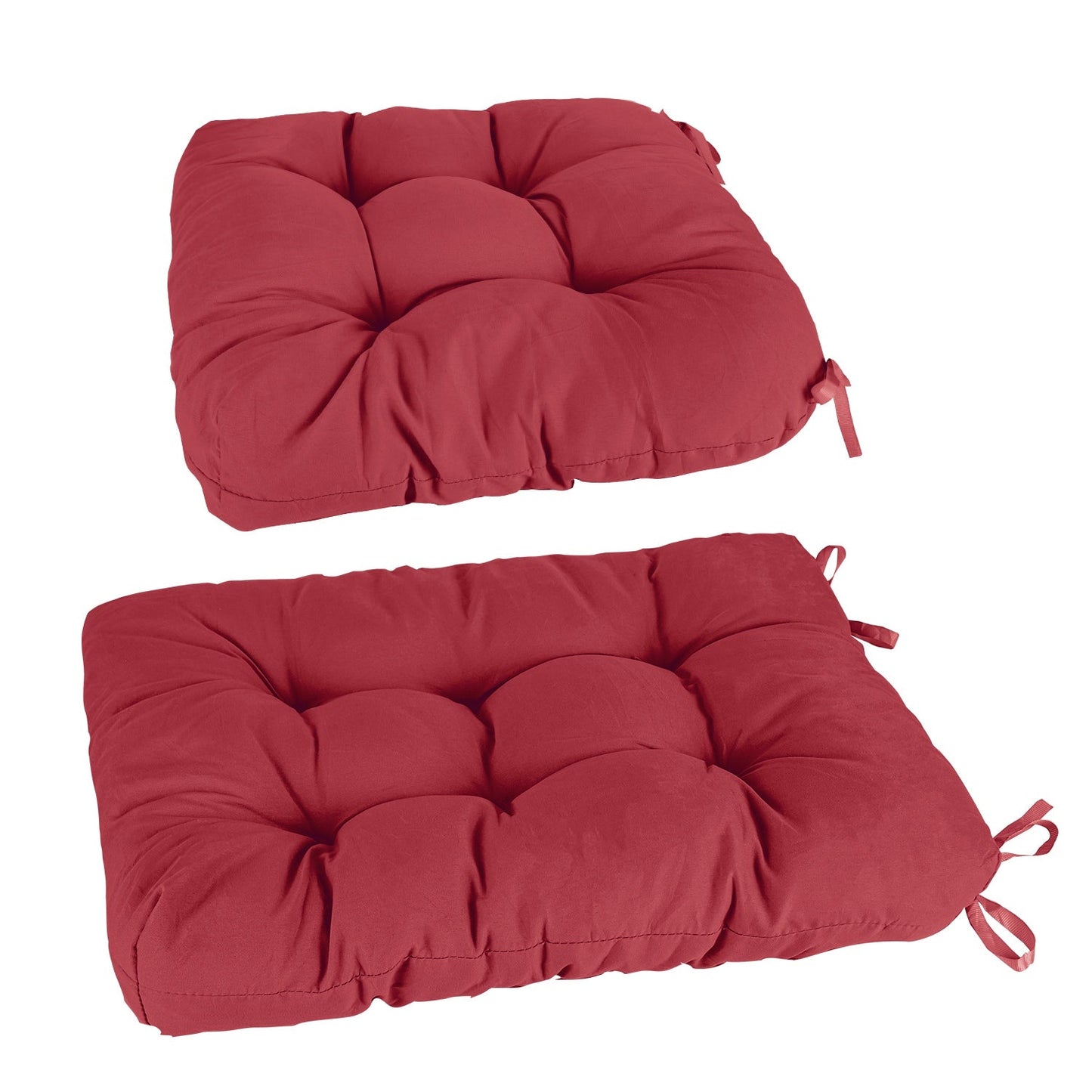 2Pcs Waterproof Rocking Chair Cushion Upper And Lower Back And Seat Sets with Non-Slip Ties Oxford Cloth Surface Polyester Filling Comfortable for Ind