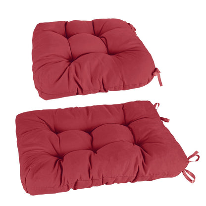 2Pcs Waterproof Rocking Chair Cushion Upper And Lower Back And Seat Sets with Non-Slip Ties Oxford Cloth Surface Polyester Filling Comfortable for Ind