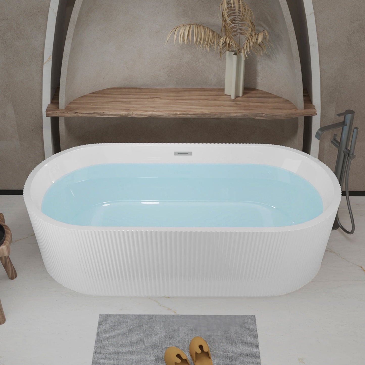 Linear Freestanding Soaker Tub