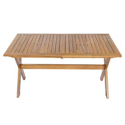 7-Piece Acacia Wood Outdoor Dining Set
