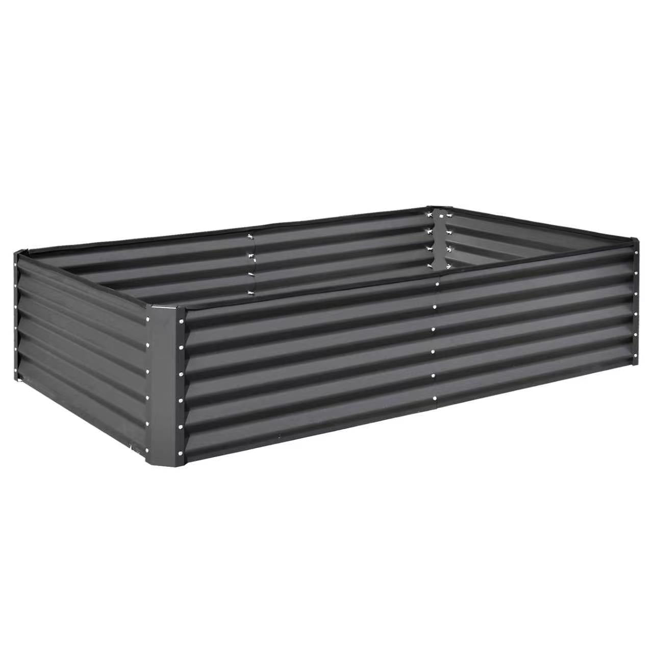 8×4×1.5 ft Galvanized Raised Garden Bed