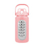 34Oz Glass Water Bottle Sports Water Bottle Motivational Water Bottle Water Intake Tracker Bottle with Straw Time Marker Silicone Sleeve Handle for Gy