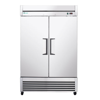 54" Commercial Refrigerator 49 Cu.Ft Stainless Steel 2 Door Reach-In Fridge