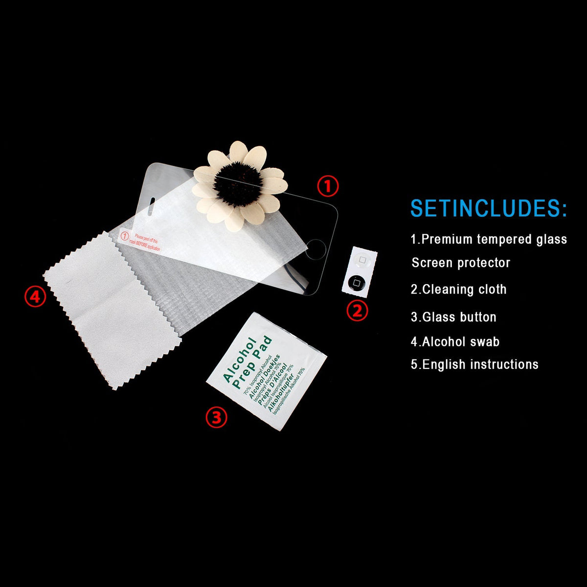 Premium Tempered Glass Screen Protector for iPhone 5