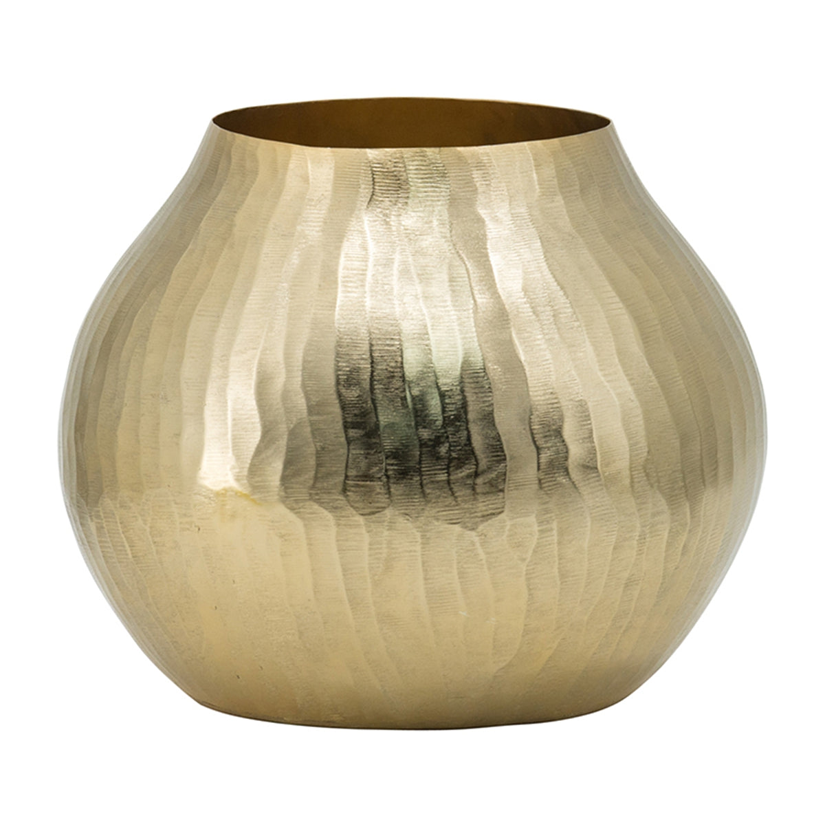 11x11x9" Aluminum Chisel Flower Vase