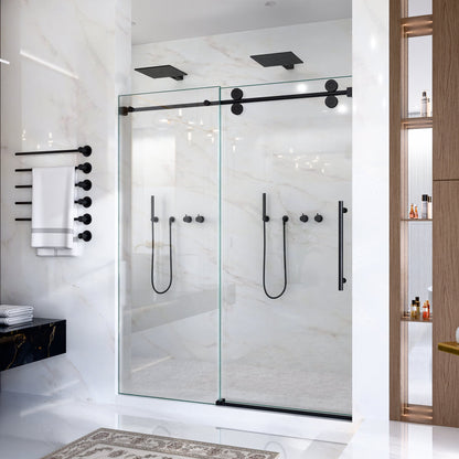 56-60"W x 72"H Frameless Single Sliding Shower Door