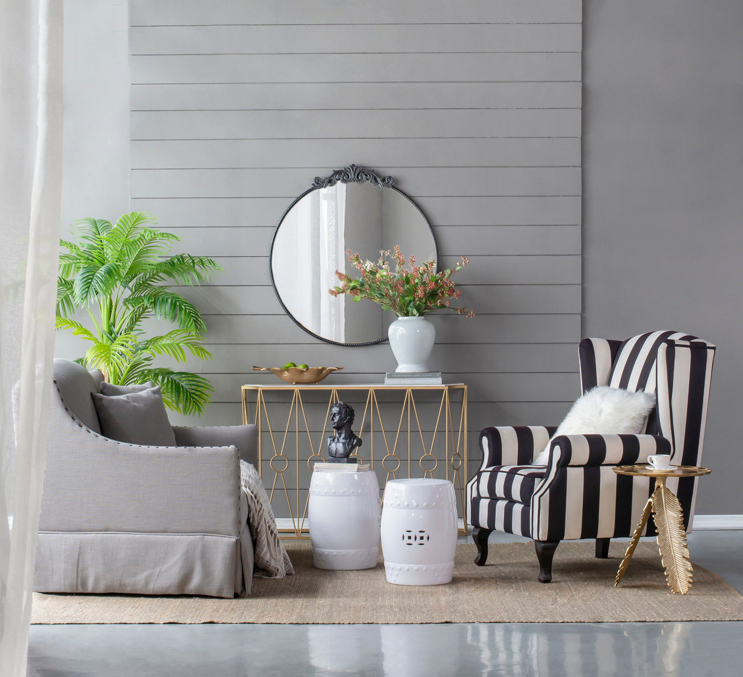 Classic Design Mirror With Baroque Inspired Frame