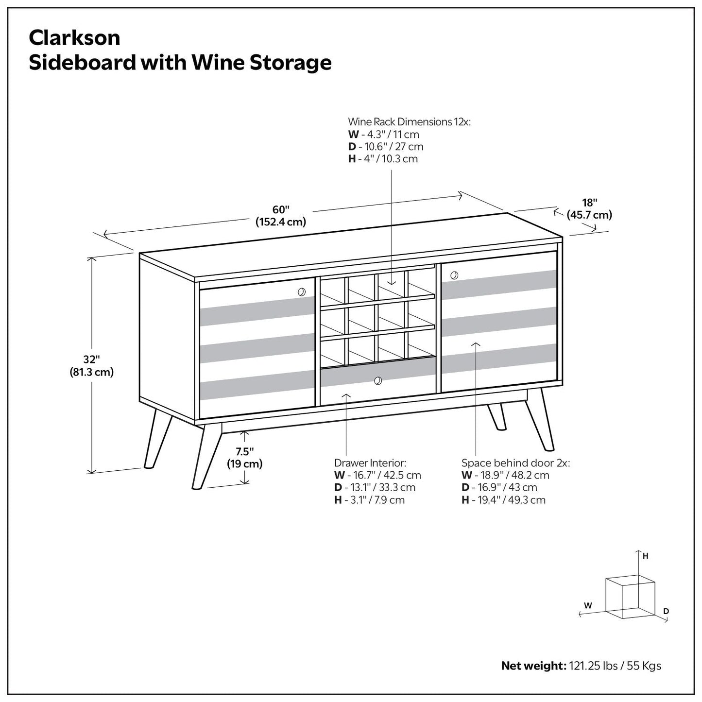 Clarkson - Sideboard With Storage - Brown
