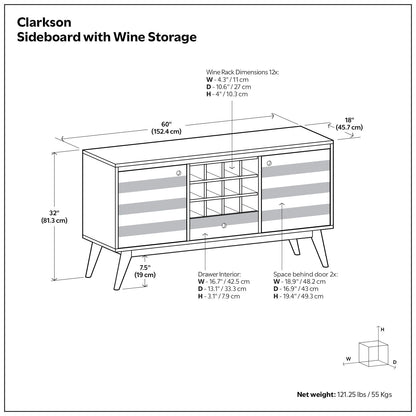 Clarkson - Sideboard With Storage - Brown