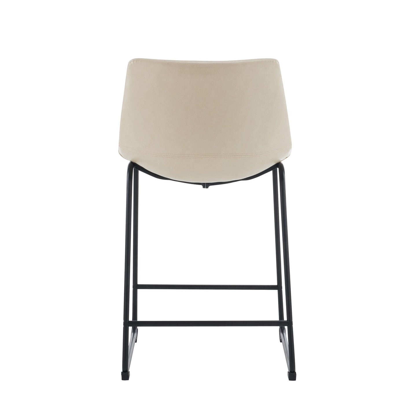 Vintage Style Armless Industrial Counter Stool Set of 2
