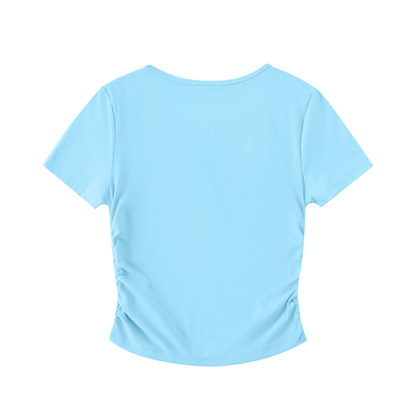 Loki & Ivy Ruched Bodycon Crop Top