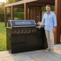 62.6 Inch 6-Burner Deluxe Stainless Steel Propane Gas Outdoor Kitchen Barbecue Island Grill