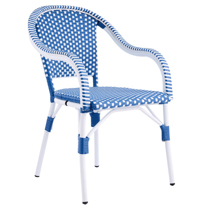 Outdoor Bistro Chairs with Aluminum Frame, Set of 2