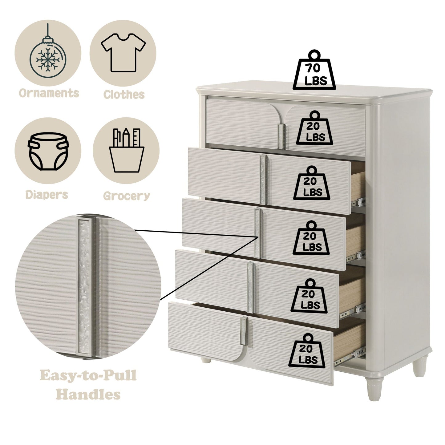 Laveda Chest in White
