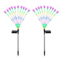 2Pcs Solar Firefly Lights Swaying Decorative Pathway Stake Lamp IP65 Waterproof Landscape Patio Yard Night Light