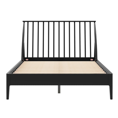 Bohemian Platform Bed With Tall Headboard