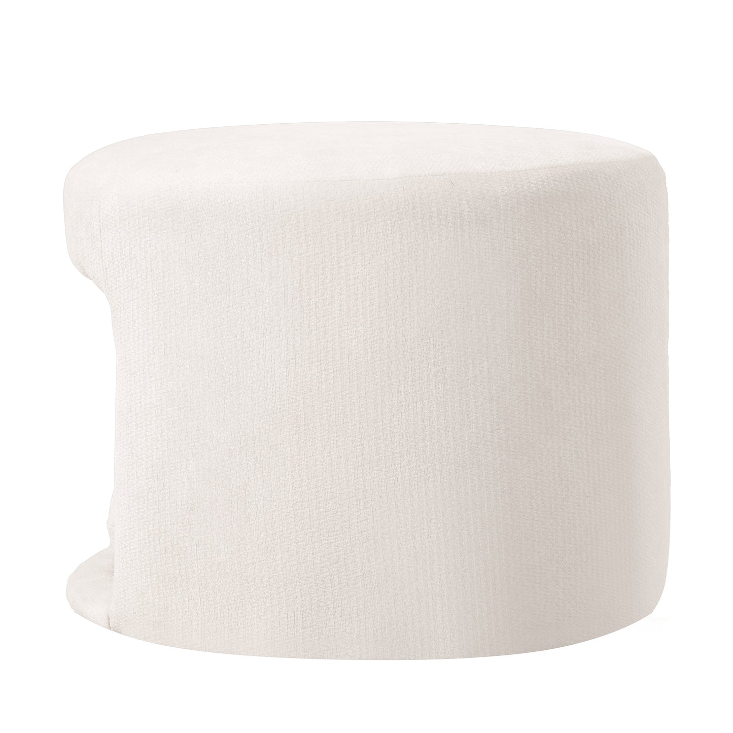 Beige Pet-Friendly Ottoman with Removable Pet Cushion and Hidden Nook