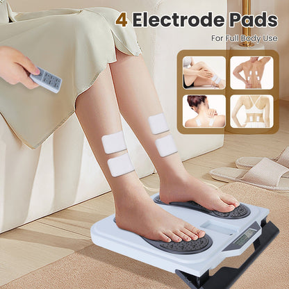 EMS Foot Massager – 10 Modes, 50 Intensities, Remote Control, Rechargeable