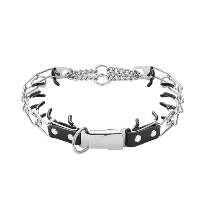 Detachable Stainless Steel Pet Dog Chain Snap Buckle With Spikes