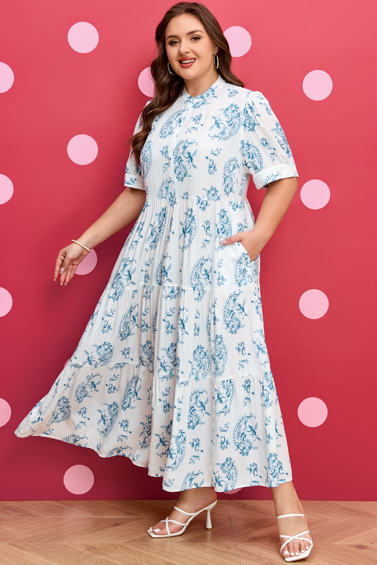 Milana Short Sleeve Maxi PLUS Dress