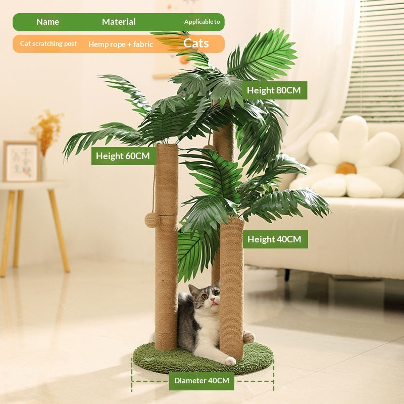 Cat Scratching Post, Cat Climbing Frame, Hemp Rope Cat Scratching Board, Vertical Boredom-Relief Pet Supplies, Cross-Border Hot-Selling Cat Climbing Frame, DIY Materials
