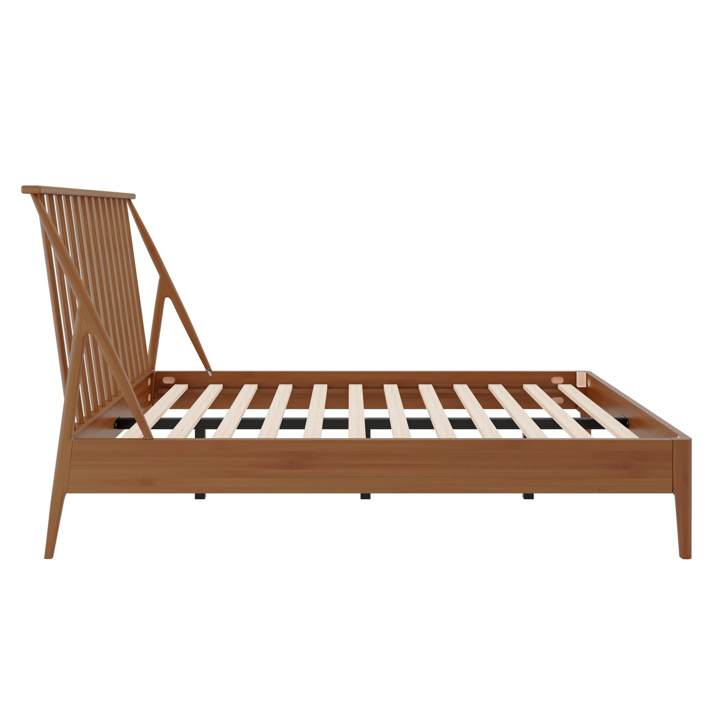 Bohemian Platform Bed With Tall Headboard