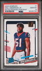 Graded 2023 Panini Donruss Will Anderson #1 Rated Rookies Portraits Rookie RC Football Card PSA 10 Gem Mint