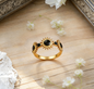 18K Gold Stainless Steel Sunflower Ring