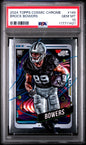 Graded 2024 Topps Cosmic Chrome Brock Bowers #149 Rookie RC Football Card PSA 10 Gem Mint