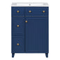 Transitional Style Bathroom Vanity Cabinet With Ceramic Sink