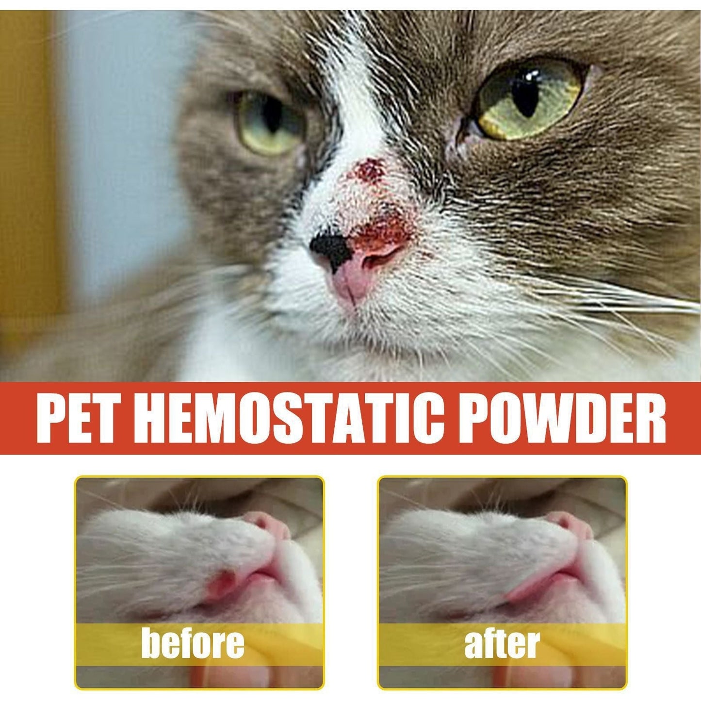 Yegbong Pet Hemostatic Powder Pet Wound Healing Powder Cat And Dog Skin Wound Cleaning Hemostatic Powder