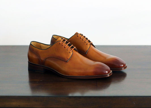 Carrucci Derby Calfskin - Cognac