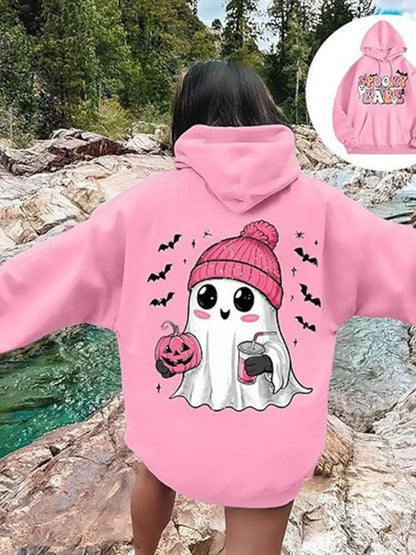Halloween Graphic Long Sleeve Hoodie
