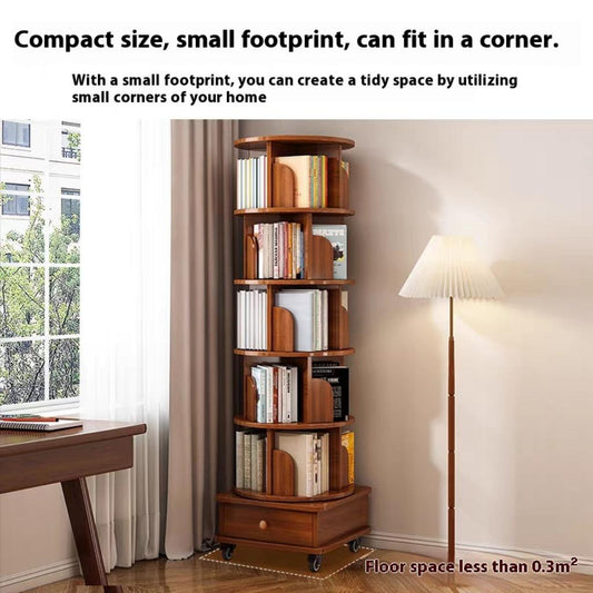 Upgraded Rotating Bookshelf - 360 Display Corner Bookcase
