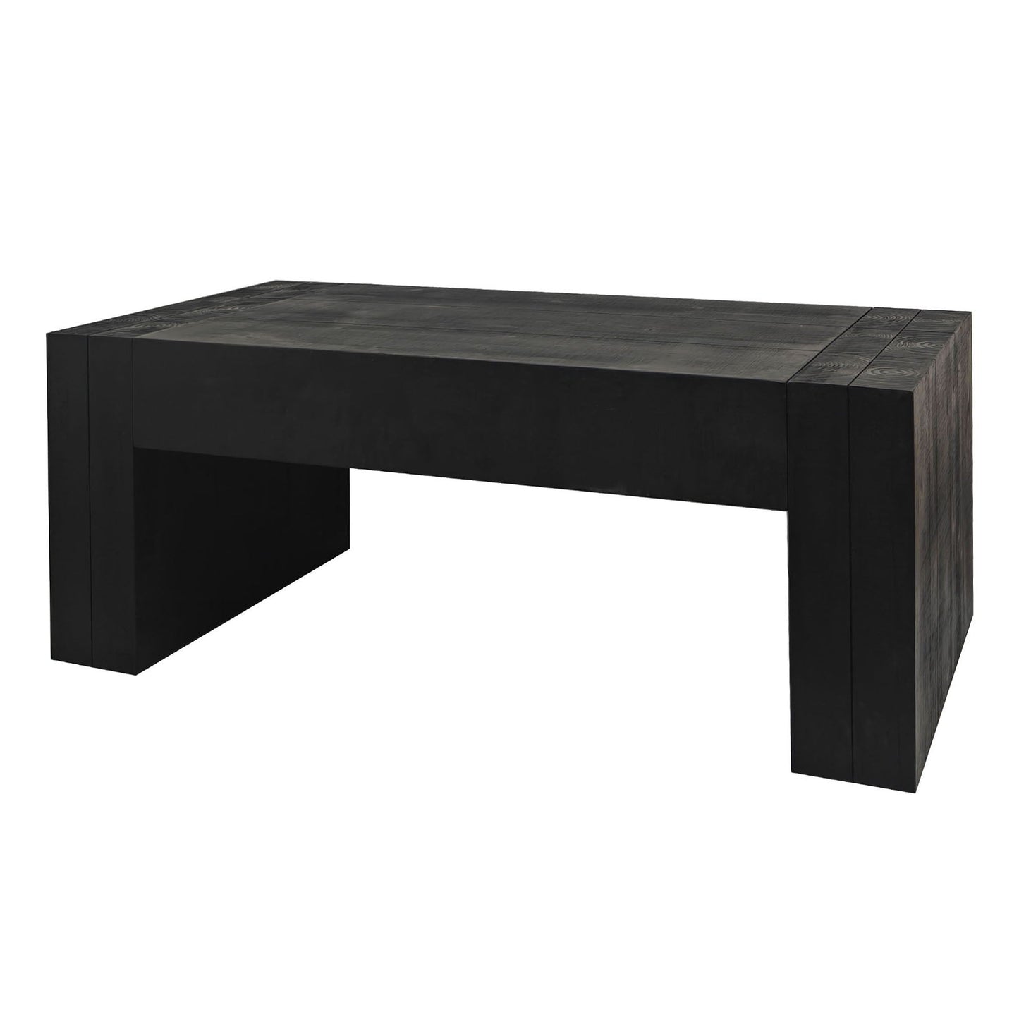 Modern Farmhouse Living Room Block Leg Coffee Table