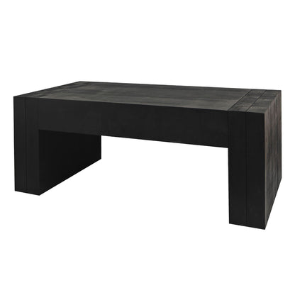 Modern Farmhouse Living Room Block Leg Coffee Table