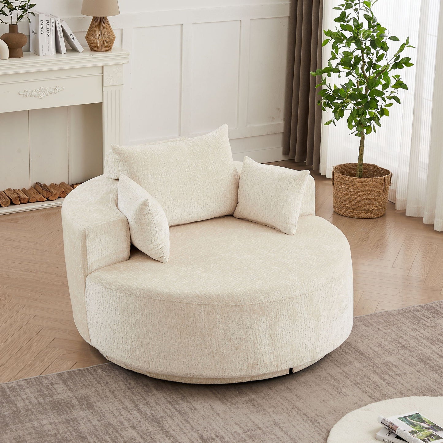Single 360 Degree Swivel Chair For Living Room