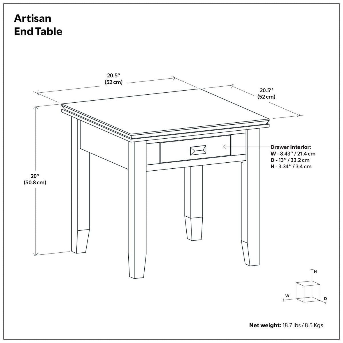 Artisan - End Table - Russet Brown