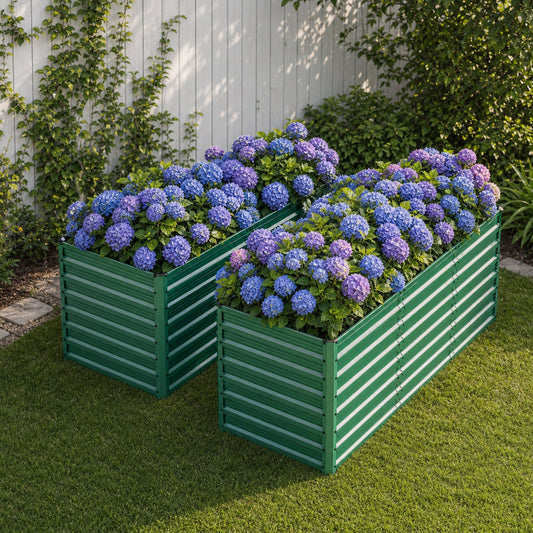 2-Pack 93.7" x 31.5" x 32.3" Raised Garden Bed with Ergonomic No-Bend Design