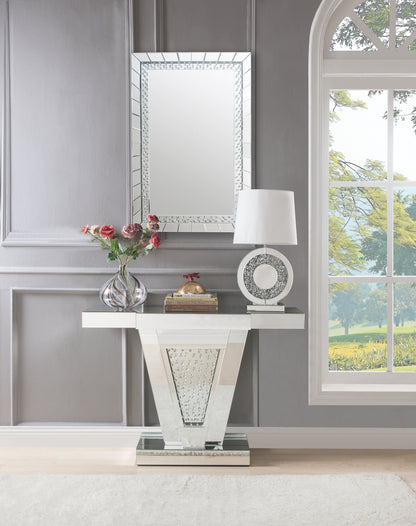 Nysa Mirrored & Faux Crystals Accent Mirror