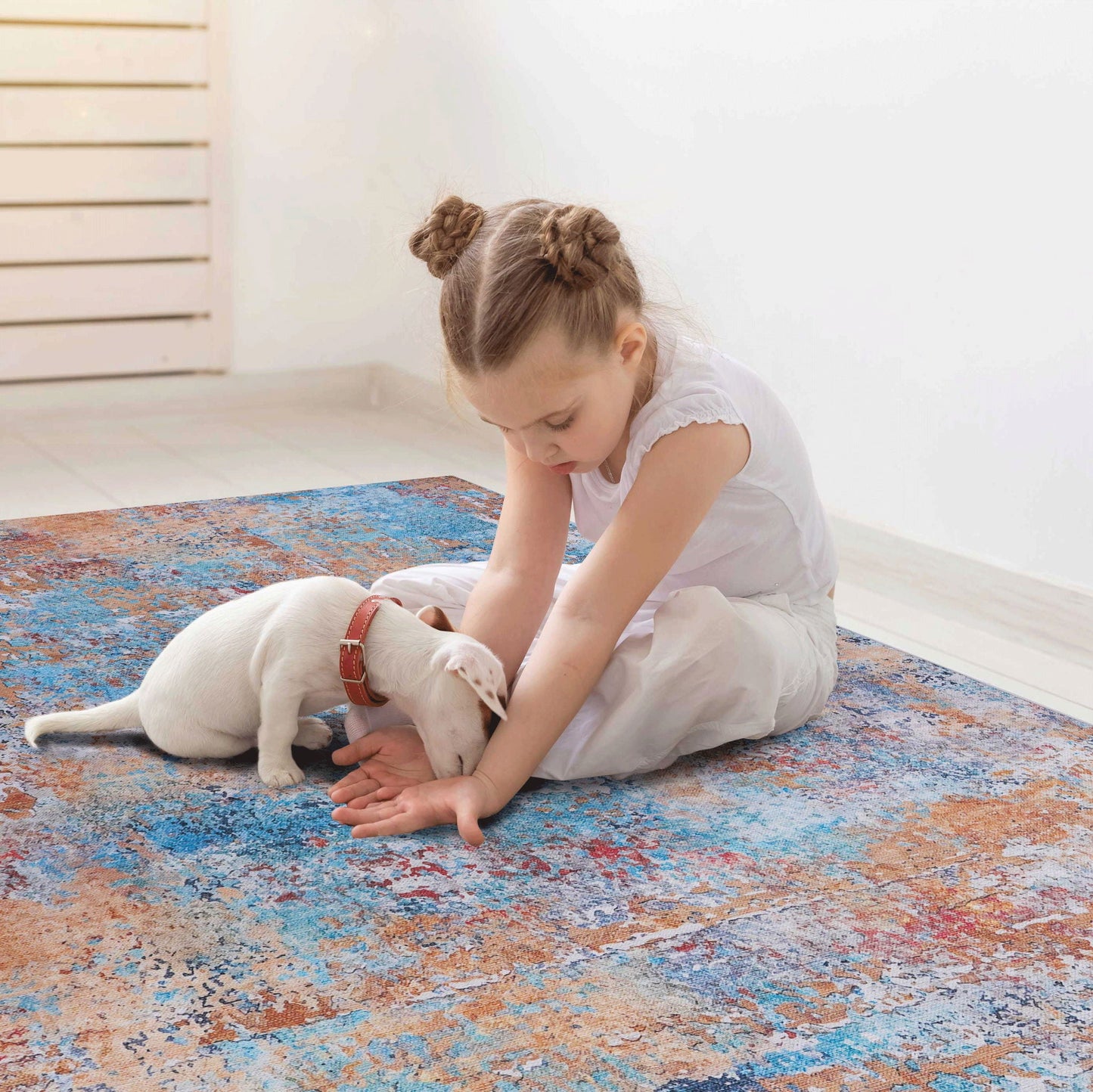 Maval - Abstract Washable Area Rug