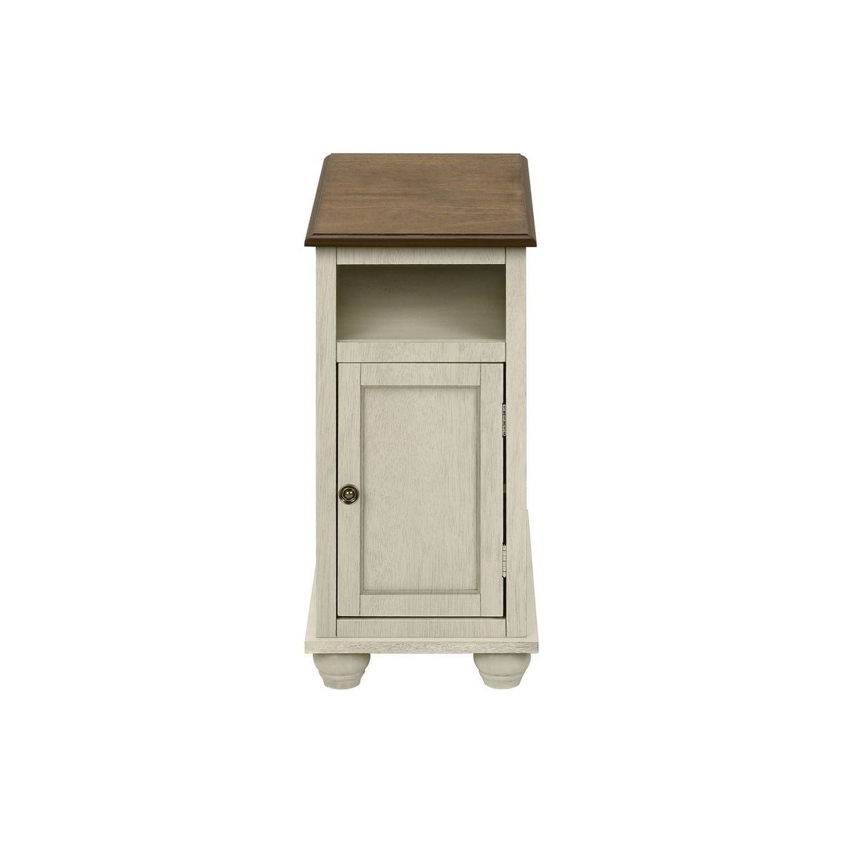 Accent End Table, Storage, Traditional - White