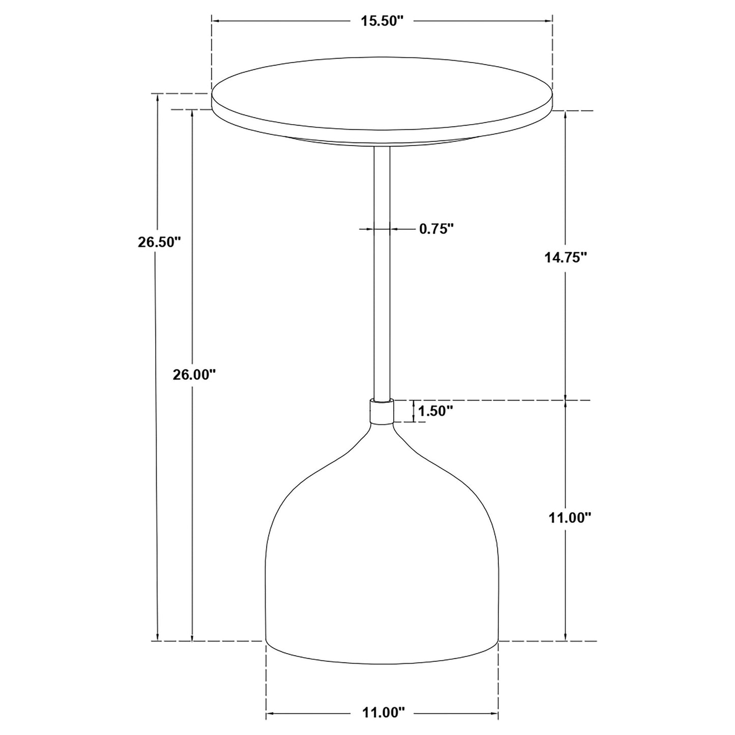 Emporia - Round Side Table - Peach