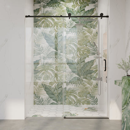 56" - 60" W x 76" H Single Sliding Frameless Shower Door