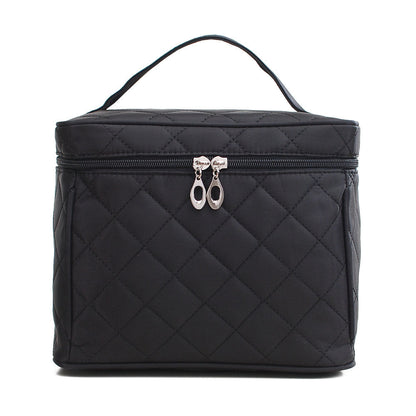 Folding mirror cosmetic bag, large capacity multi-functional toilet bag, travel waterproof storage bag,