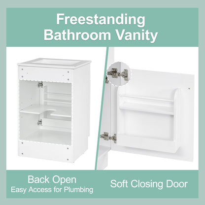 Bathroom Vanity With Sink, Cabinet With Adjustable Shelf