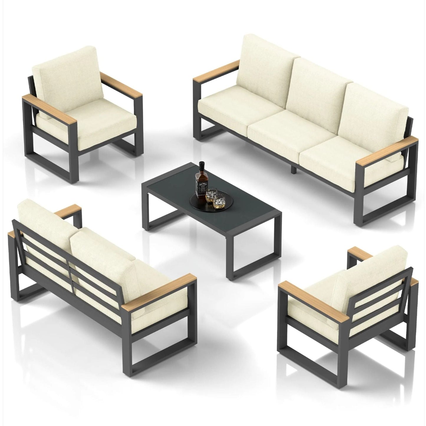 Modern Outdoor Sofa Set With Coffee Table