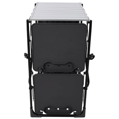 Folding Camping Kitchen Table - Portable Outdoor Cooking Station